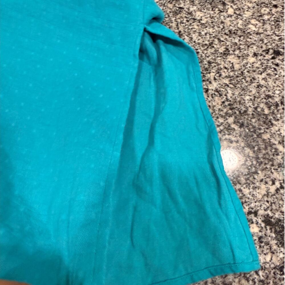 Chic FRNCH Teal Midi Dress with Collared V-Neck - Size Small - Picture 8 of 10